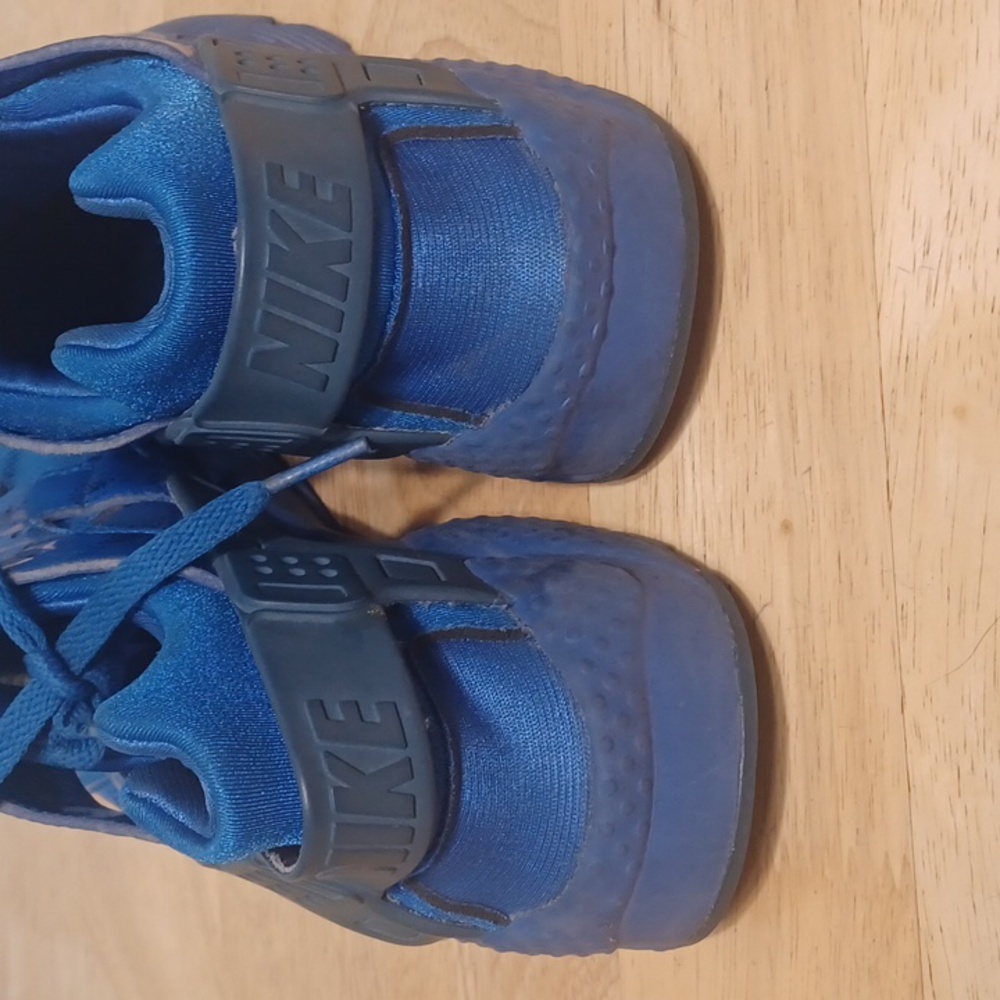 Juniors NIKE HUARACHE RUN SE Blue Trainers 909143 401 US 7Y - Picture 5 of 8